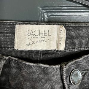 Rachel Roy denim with fun metallic slimming band. 32 skinny